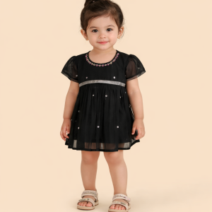 vestito nero di cotone