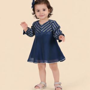 vestito blu di cotone pregiato