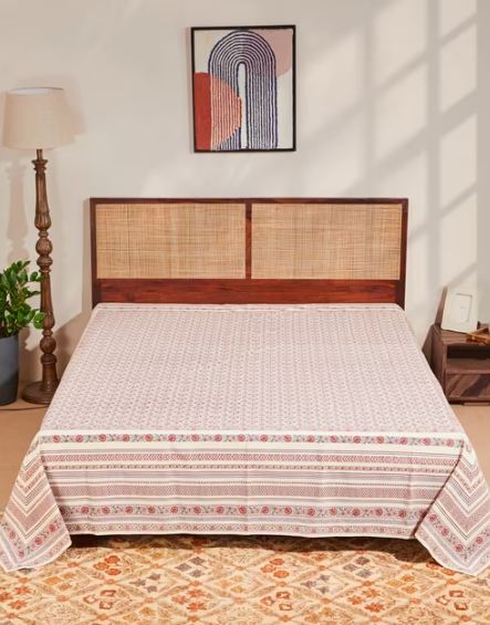 Urmika Hand Printed Cotton Bed Cover